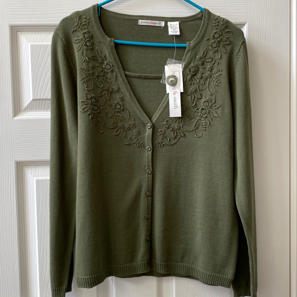 Hasting & Smith embroidered and beaded sweater – NWT
